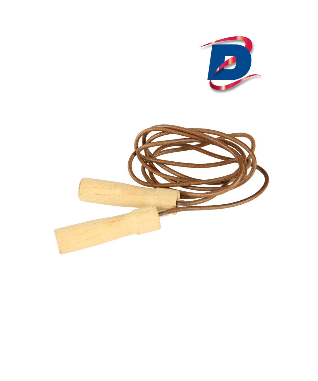 Corde à sauter en cuir, longueur 240 cm, poignées bois à roulements -  BudoStore
