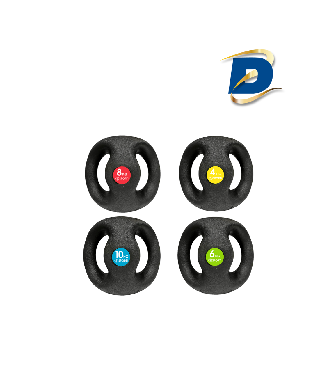 MEDECINE BALL AVEC DOUBLE POIGNEES Sporti 8 Kg