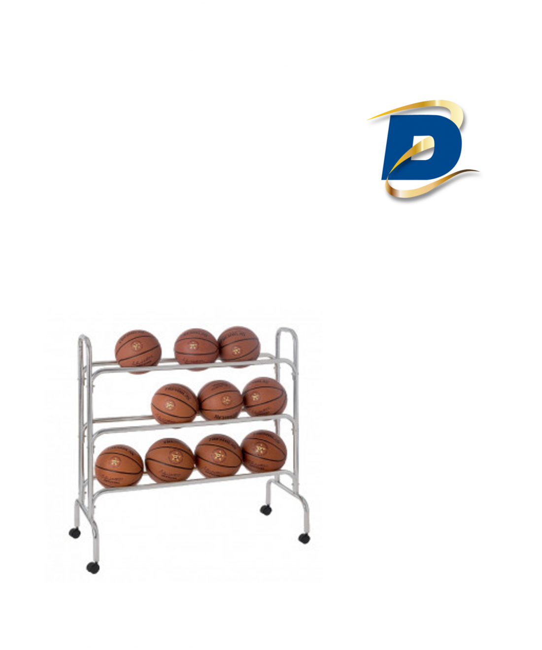 Étagère De Rangement Verticale Pour Ballons De Basket-ball à 3 Niveaux Pour  
