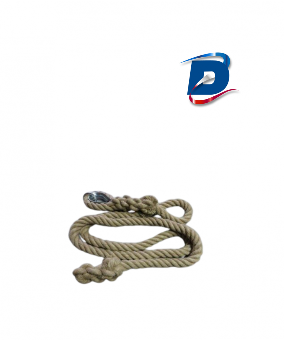 Corde Barrière Chanvre Avec Clips - Ø25mm - Longueur 1,5m - Finition Satinée - Idéale Événements Ou Décoration