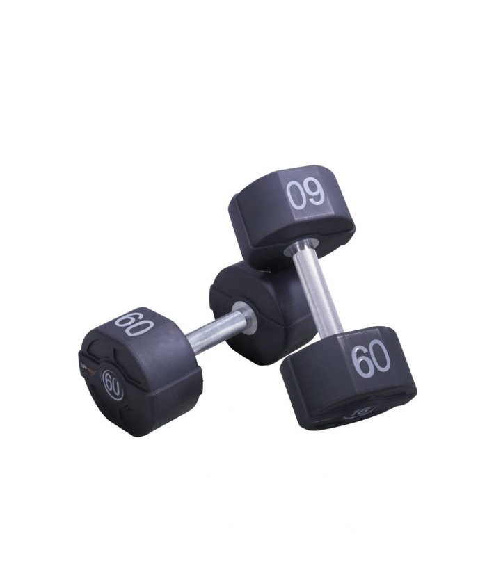 SET HALTERES EN POLYURETHANE MONOBLOC