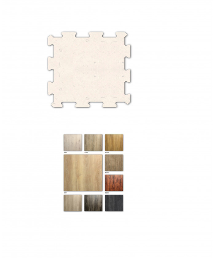 DALLE PUZZLE PVC - EPAISSEUR 6 MM - EFFET BOIS