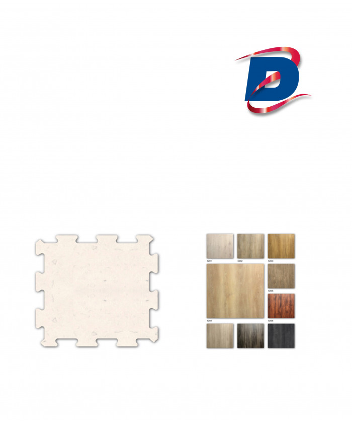 DALLE PUZZLE PVC - EPAISSEUR 6 MM - EFFET BOIS
