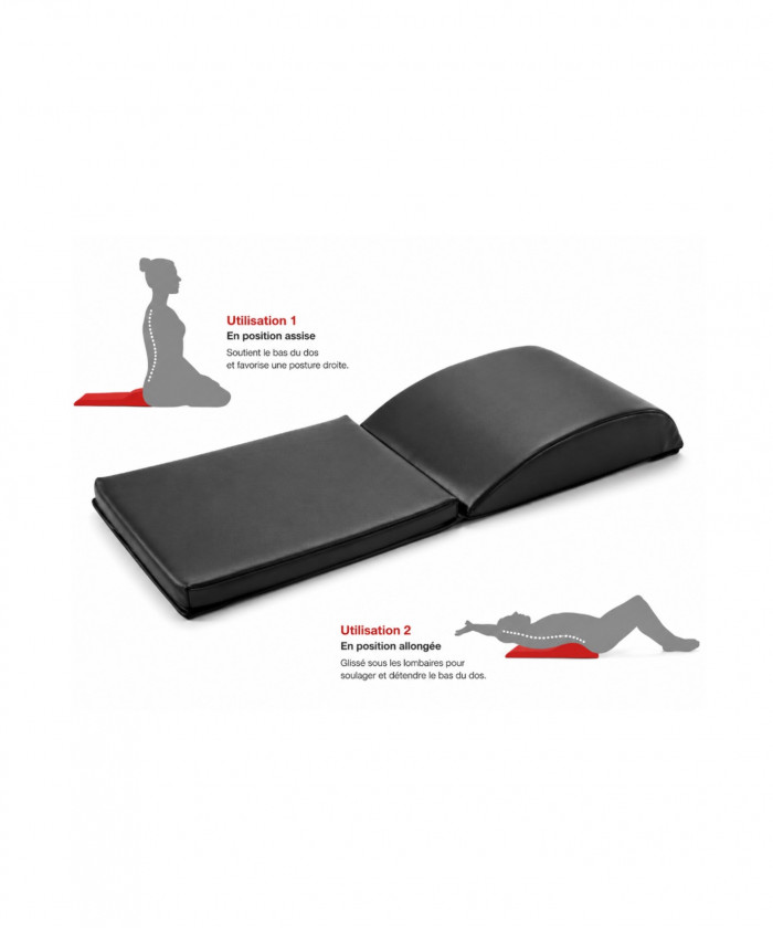 TAPIS - COUSSIN LOMBAIRE NOIR-740x300MM
