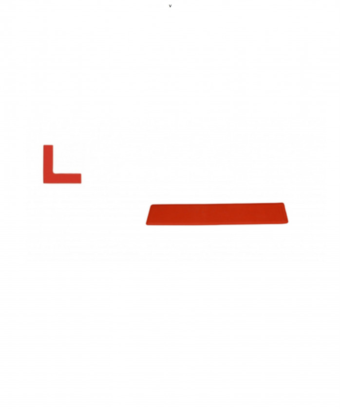 SET MARQUAGE 20 LIGNES DROITES ET 4 COINS - ROUGE