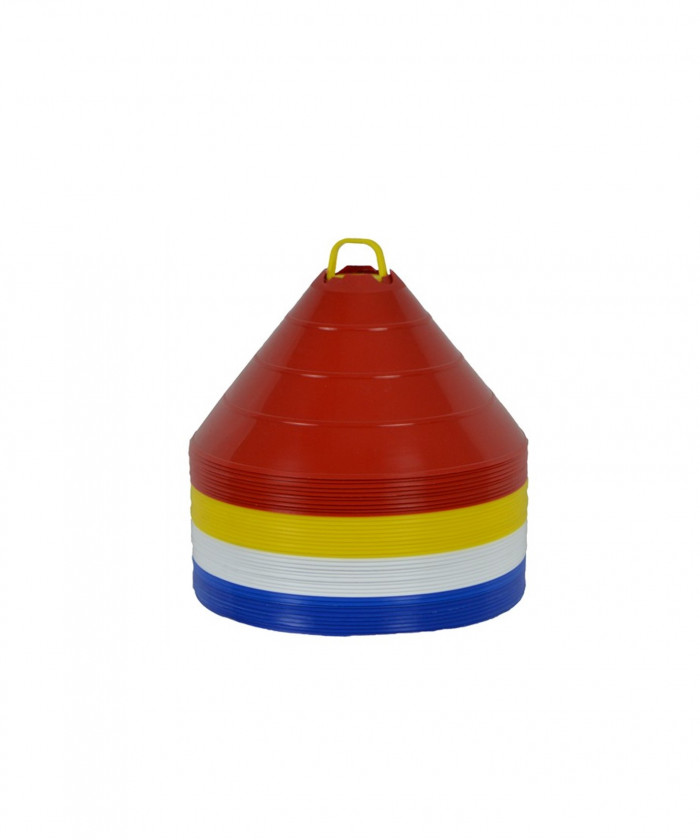 PLOT DE DELIMITATION AVEC ENCOCHE GEANT + SUPPORT - LOT DE 40