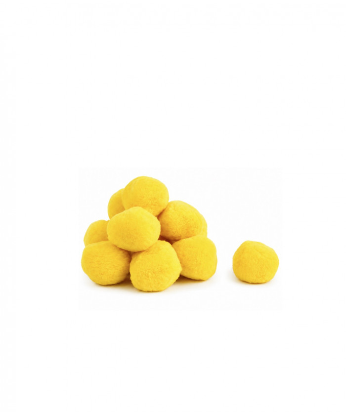 LOT DE 12 BALLES DE COTON FLUFFBALLS Ø 7 CM