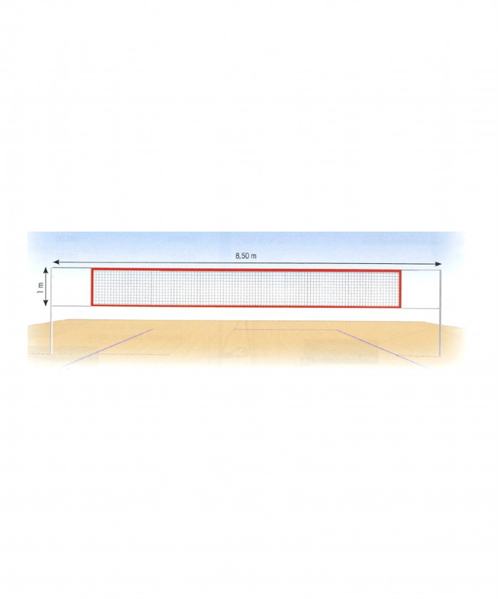 FILET BEACH VOLLEY BANDE FLUO