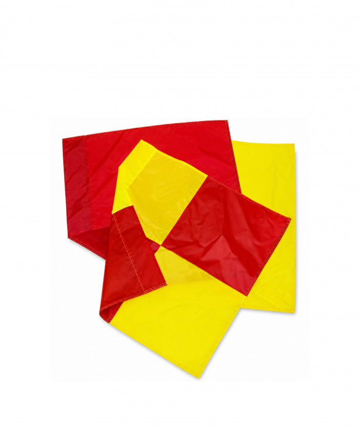FANION ROUGE 45X45CM POUR POTEAU DE CORNER - LOT DE 4