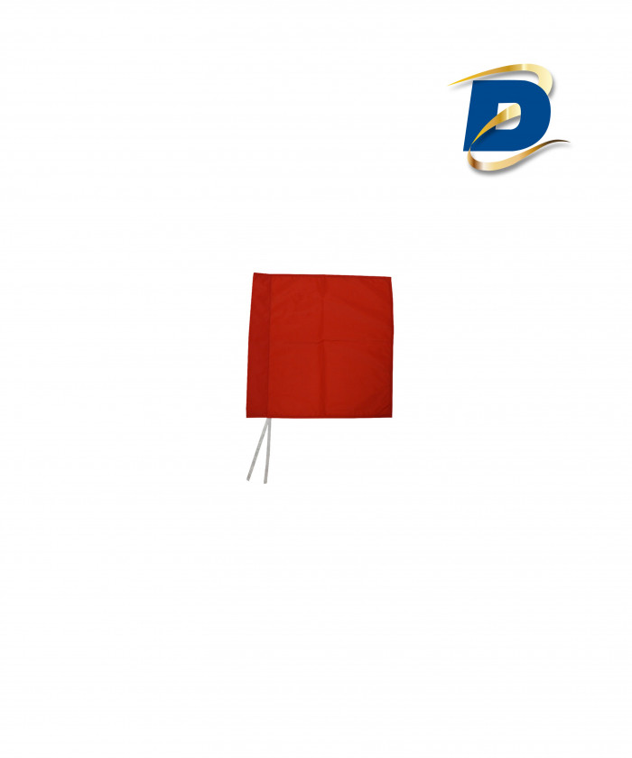 FANION ROUGE 45X45CM POUR POTEAU DE CORNER Ø32MM