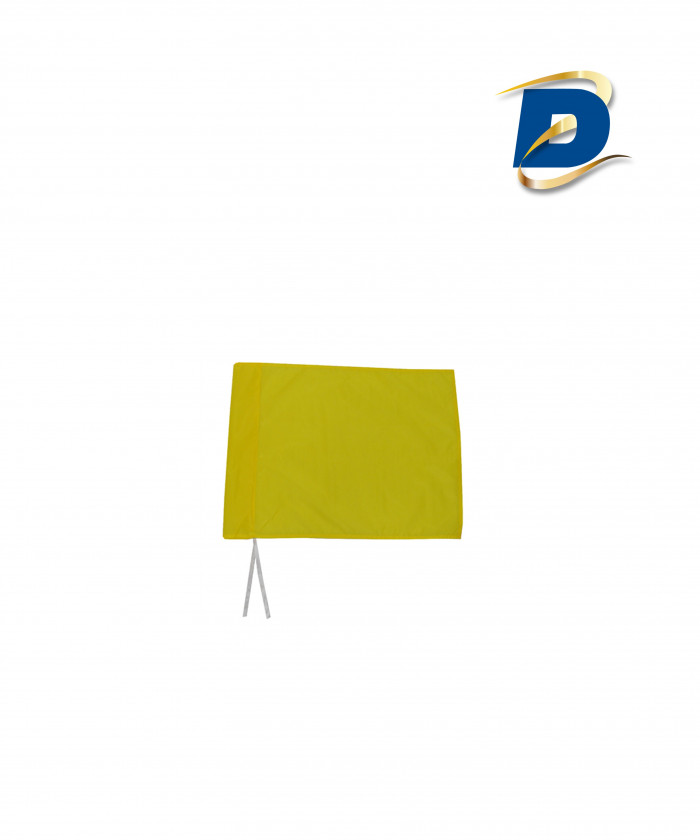 FANION JAUNE 45X45CM POUR POTEAU DE CORNER Ø32MM