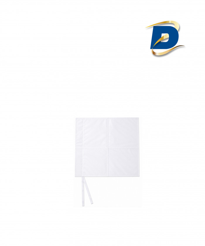 FANION BLANC 45X45CM POUR POTEAU DE CORNER Ø32MM