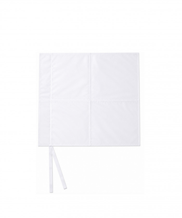 FANION BLANC 45X45CM POUR POTEAU DE CORNER Ø32MM
