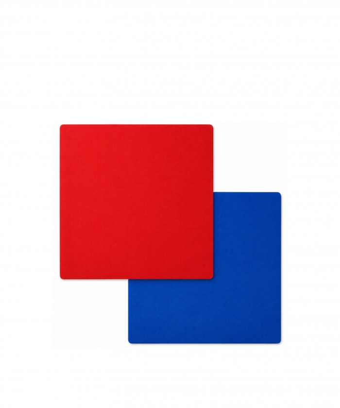 EMPREINTES CARREES SOUPLE - 3 ROUGES + 3 BLEUES