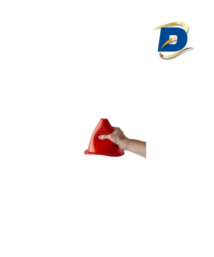 CONES SOUPLES PVC 20 CM BASE RONDE - COLORIS ROUGE (LOT DE 5)