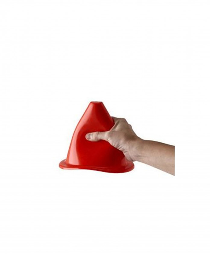 CONES SOUPLES PVC 20 CM BASE RONDE - COLORIS ROUGE (LOT DE 5)