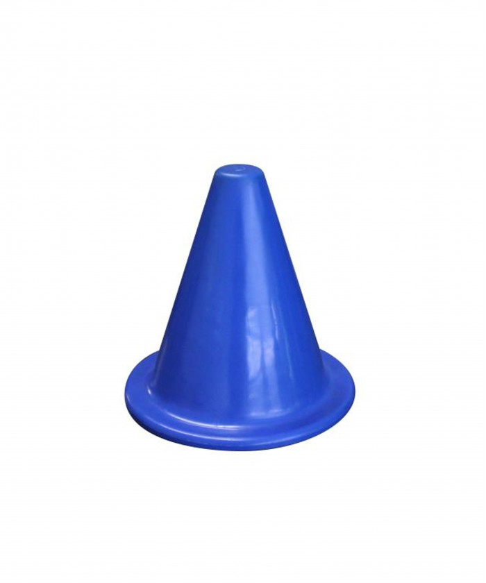 CONES SOUPLES PVC 20 CM BASE RONDE - COLORIS BLEU (LOT DE 5)