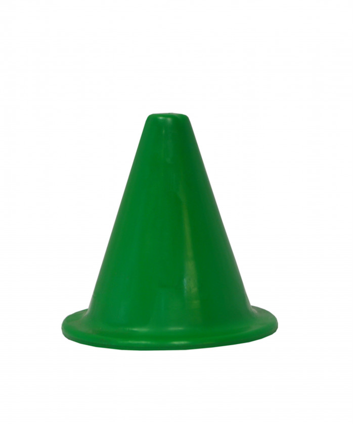 CONES SOUPLES PVC 20 CM BASE RONDE - COLORIS VERT (LOT DE 10)