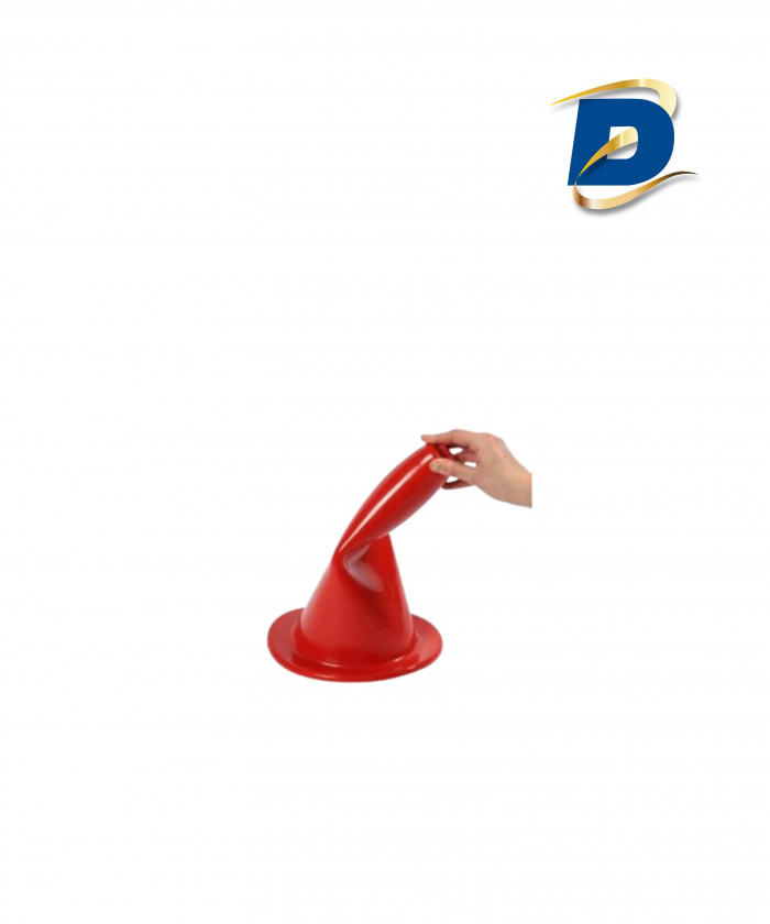 CONE SOUPLE PVC 35 CM BASE RONDE - COLORIS ROUGE