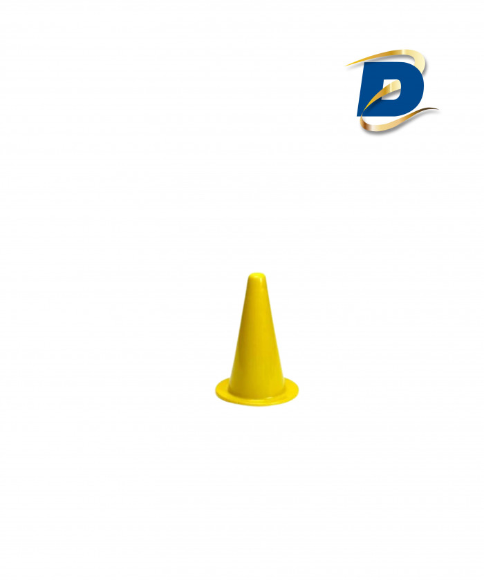 CONE SOUPLE PVC 35 CM BASE RONDE - COLORIS JAUNE