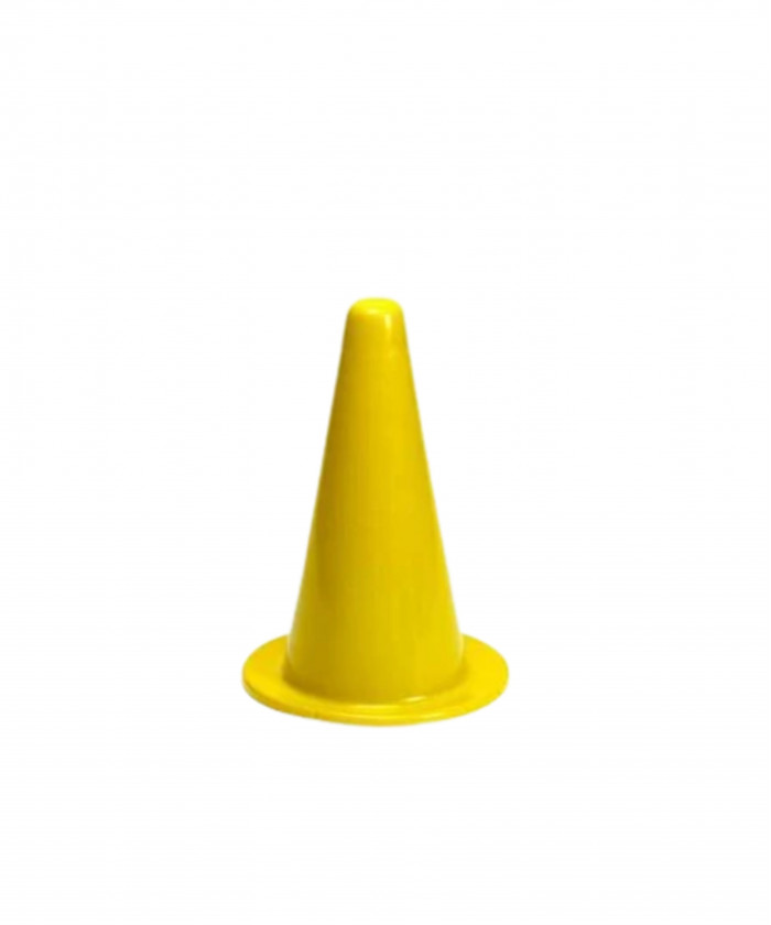 CONE SOUPLE PVC 35 CM BASE RONDE - COLORIS JAUNE