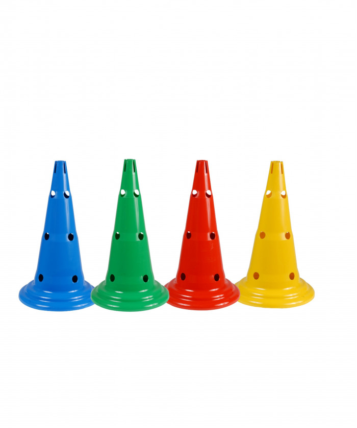 CONE PERCE 50 CM - 12 TROUS - ROUGE