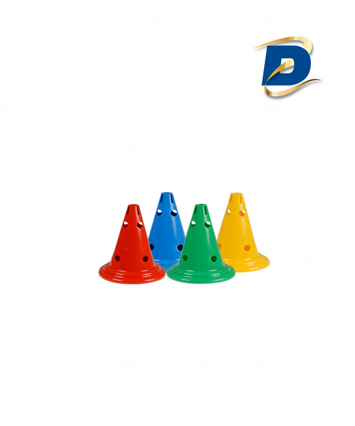 CONE PERCE 30 CM - 8 TROUS - ROUGE