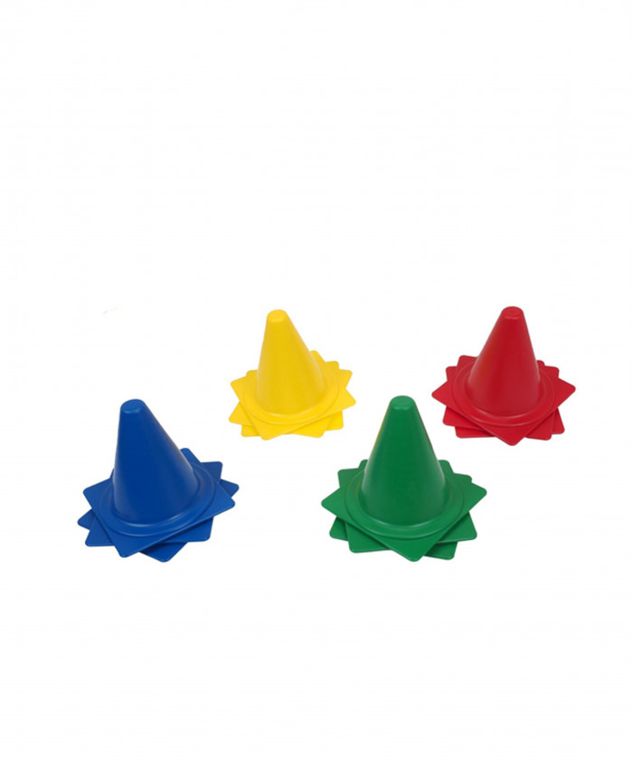 CONE DE DELIMITATION 18 CM - JAUNE (LOT DE 10)