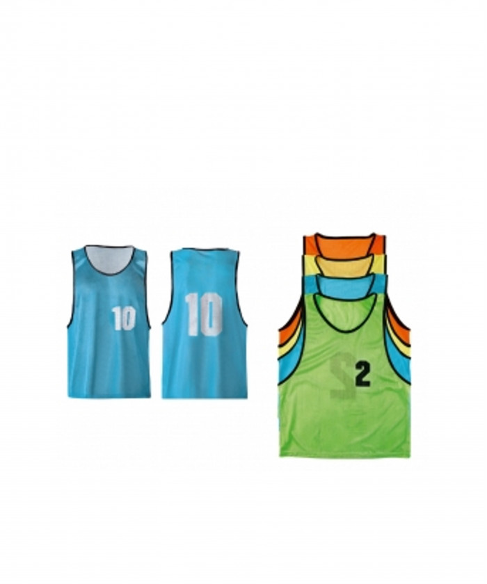 CHASUBLES AJOUREES NUMEROTEES DE 1 A 10 TAILLE M - JAUNE