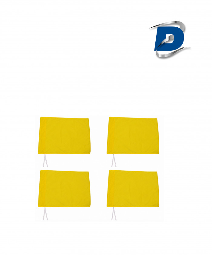 4 FANIONS JAUNE 45X45CM